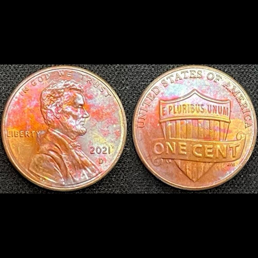 Lincoln One Cent 2021-D Synthesized Summer Clouds Handmade Collection Coin #15